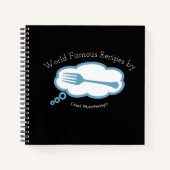 Gabel Traum persönliches Kochbuch Rezept Notebook Notizblock (Vorderseite)