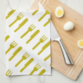 Gabel über Messermuster Handtuch (Viertel Falte)