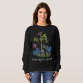 Gabel und Blume mit Ihrem Namen und Text Sweatshirt (Vorne ganz)