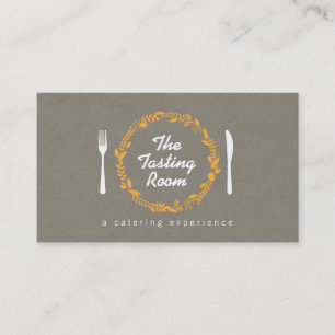 Gabel und Knife Kranz 5 Catering, Koch, Restaurant Visitenkarte
