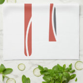 Gabel- und Löffeldesign Küchentuch (Gefaltet)