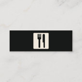 Gabel und Messer - dünn Mini Visitenkarte (Rückseite)