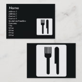 Gabel und Messer - mollig Visitenkarte (Vorne/Hinten)