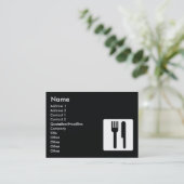 Gabel und Messer - mollig Visitenkarte (Stehend Vorderseite)