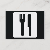 Gabel und Messer - mollig Visitenkarte (Rückseite)