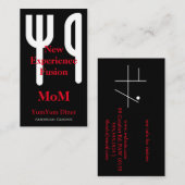 Gabel und Messer Visitenkarte (Vorne/Hinten)