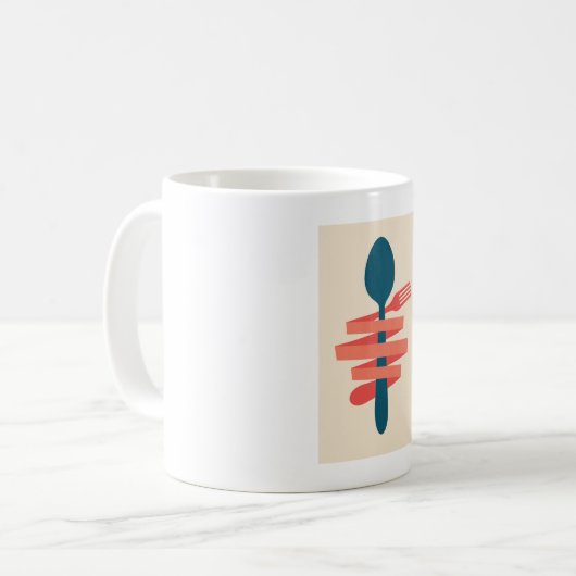 Gabel und Spoon Kaffeetasse (Vorderseite Links)