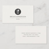 Gabel- und Spoonlogo Visitenkarte (Vorne/Hinten)