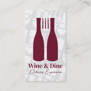 Gabel Weinflaschen Logo   Restaurantküche Visitenkarte