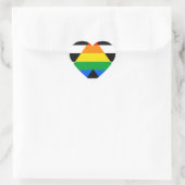 Gabelflagge Herz-Aufkleber (Tasche)