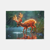 Gabelgabeln für Hirschfauna Fleecedecke (Vorderseite (Horizontal))