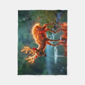 Gabelgabeln für Hirschfauna Fleecedecke (Vorderseite)