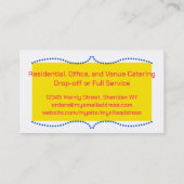 Gabelgabeln Party Koch Kochkurs Catering Visitenkarte (Rückseite)