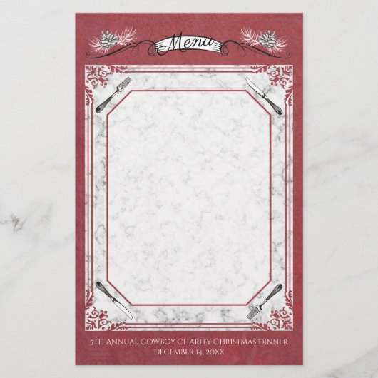 Gabelkiefernkonen Weihnachtsfeiertagskarte Schreib Briefpapier (Vorderseite)