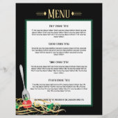 Gabelkopf Tomatenstücke Spaghetti Rezeptur Menü Le (Vorderseite)