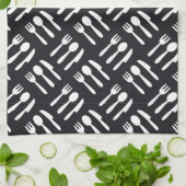 Gabellöffel-Messermuster Handtuch (Gefaltet)