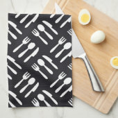 Gabellöffel-Messermuster Handtuch (Viertel Falte)