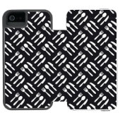 Gabellöffel-Messermuster Incipio iPhone Geldbeutel-Hülle (Folio Geöffnet)