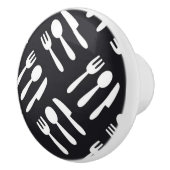 Gabellöffel-Messermuster Keramikknauf (Rechts)