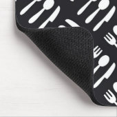 Gabellöffel-Messermuster Mousepad (Ecke)