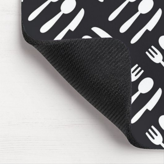 Gabellöffel-Messermuster Mousepad (Ecke)
