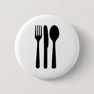 Gabelmesser-Löffelikone Button