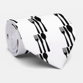 Gabelmesser-Löffelikone Krawatte (Gerollt)