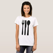 Gabelmesser-Löffelikone T-Shirt (Vorne ganz)