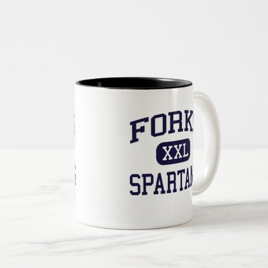 Gabeln - Spartans - Highschool - Gabeln Washington Zweifarbige Tasse (VorderseiteRechts)