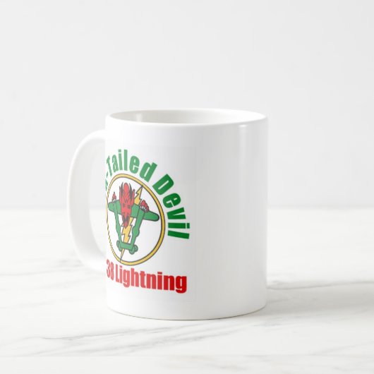 Gabelschwanz-Blitz P-38 Kaffeetasse (Vorderseite Links)