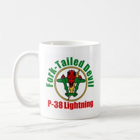 Gabelschwanz-Blitz P-38 Kaffeetasse (Links)