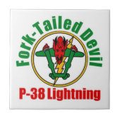 Gabelschwanz-Teufel P-38 Fliese (Vorderseite)