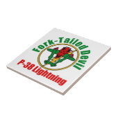 Gabelschwanz-Teufel P-38 Fliese (Seite)