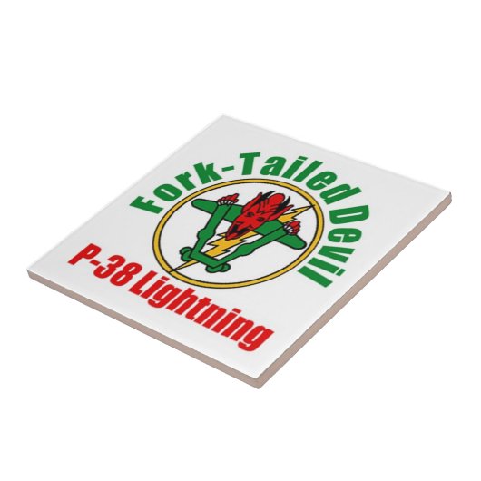 Gabelschwanz-Teufel P-38 Fliese (Seite)