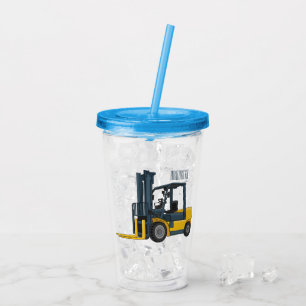 Gabelstapler-Cartoon Acryltrinkbecher