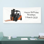 Gabelstapler-Cartoon Banner (Messe)