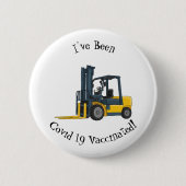 Gabelstapler-Cartoon Button (Vorderseite)