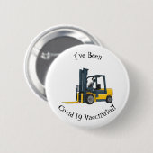 Gabelstapler-Cartoon Button (Vorne & Hinten)