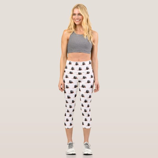 Gabelstapler-Cartoon Capri Leggings (Vorderseite)