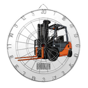 Gabelstapler-Cartoon Dartscheibe