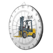 Gabelstapler-Cartoon Dartscheibe (Vorderseite rechts)