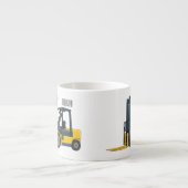 Gabelstapler-Cartoon Espressotasse (Vorderseite)