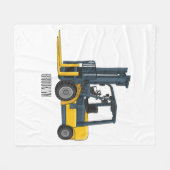 Gabelstapler-Cartoon Fleecedecke (Vorderseite (Horizontal))