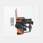 Gabelstapler-Cartoon Fleecedecke (Vorderseite (Horizontal))