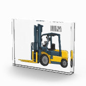 Gabelstapler-Cartoon Fotoblock (Rechts)