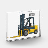 Gabelstapler-Cartoon Fotoblock (Links)