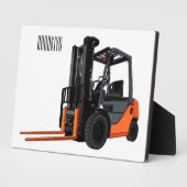 Gabelstapler-Cartoon Fotoplatte (Seite)