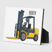 Gabelstapler-Cartoon Fotoplatte (Seite)