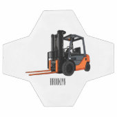 Gabelstapler-Cartoon Fußball (Flach)