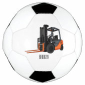 Gabelstapler-Cartoon Fußball (Vorderseite)